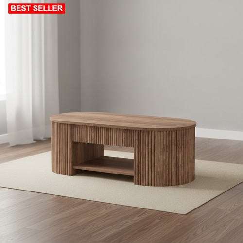 Oval coffee table walnut - oval,