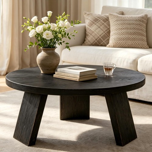 Round coffee table - round,