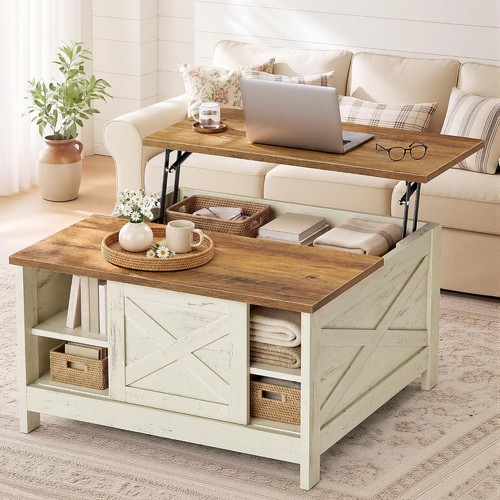 Farmhouse coffee table with - farmhouse,