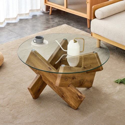 Round glass coffee - 33.4",